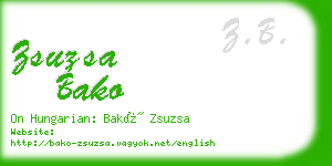 zsuzsa bako business card